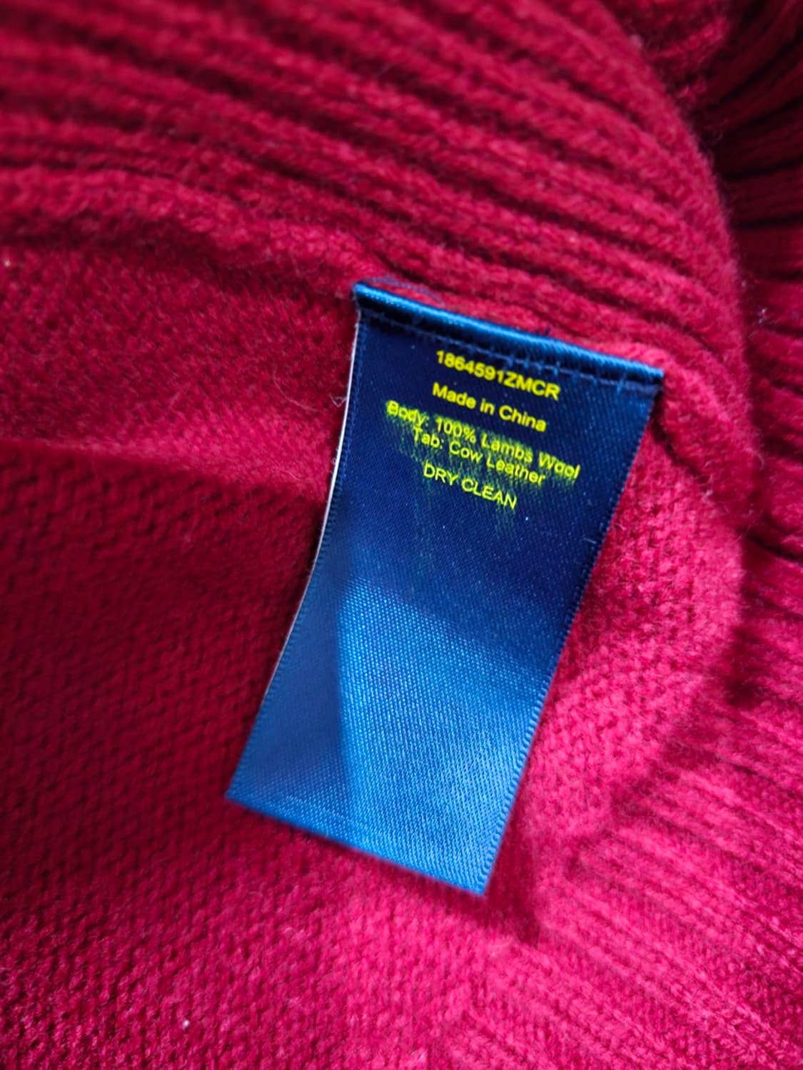 폴로 빅포니 레드 니트 집업 니트 자켓 95/ M 상품이미지7