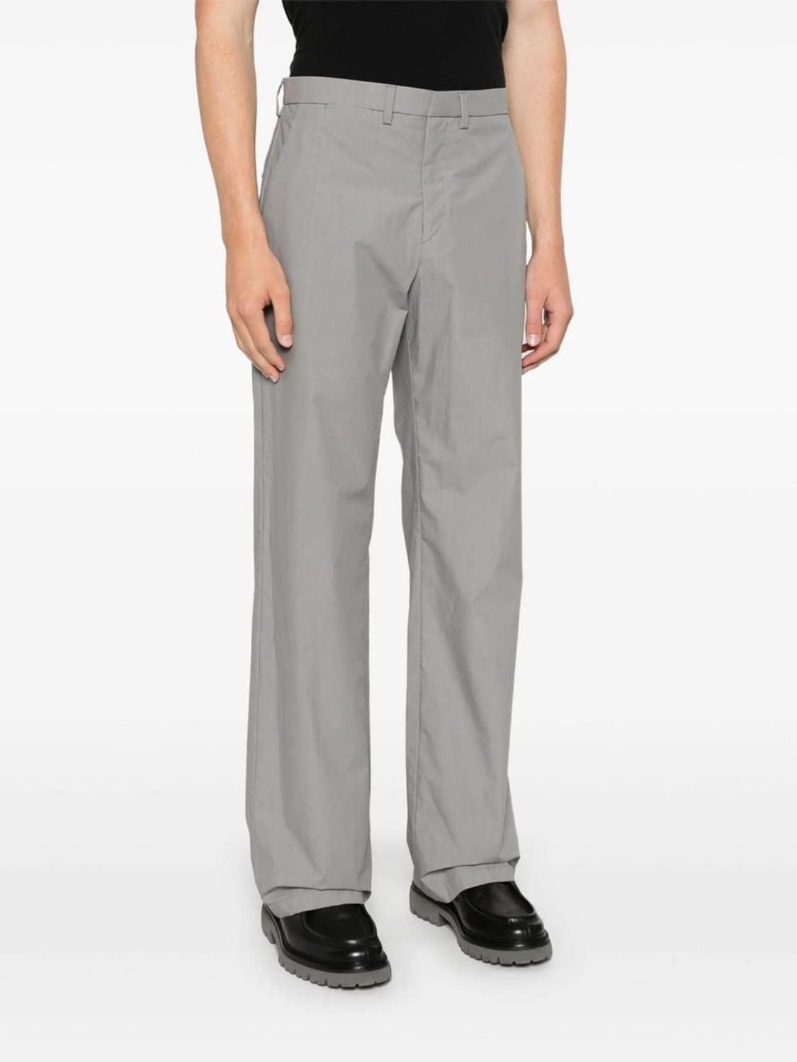 Rier waxed popeline trousers gray L 상품이미지3