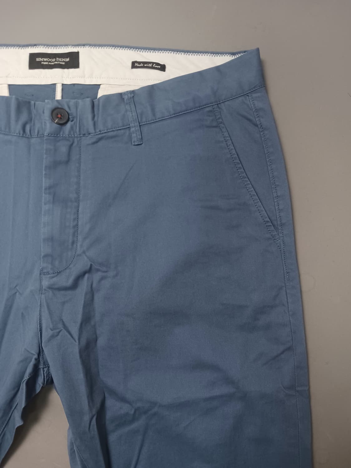 새상품 [36] 심우드 진스 슬림 스트레이트 블루 치노 팬츠 상품이미지4