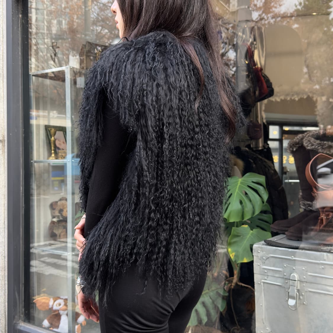 아메리칸 빈티지 양털 컬리 퍼 베스트 상품이미지5