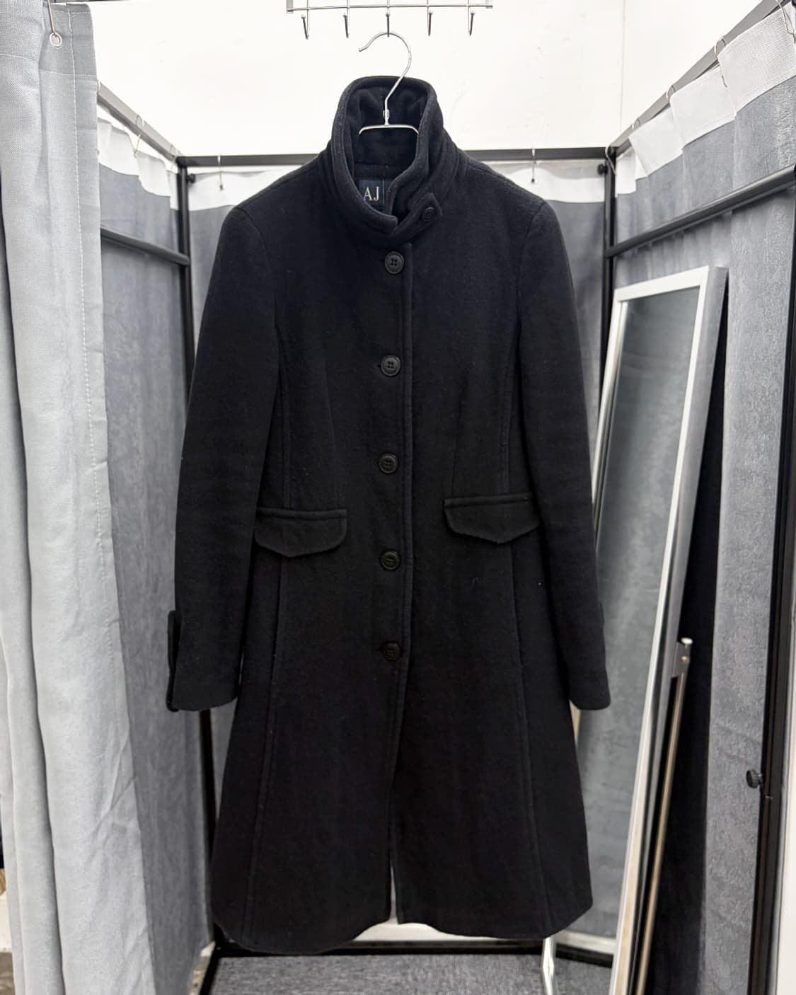 아르마니 진 하이넥 코트 상품이미지1