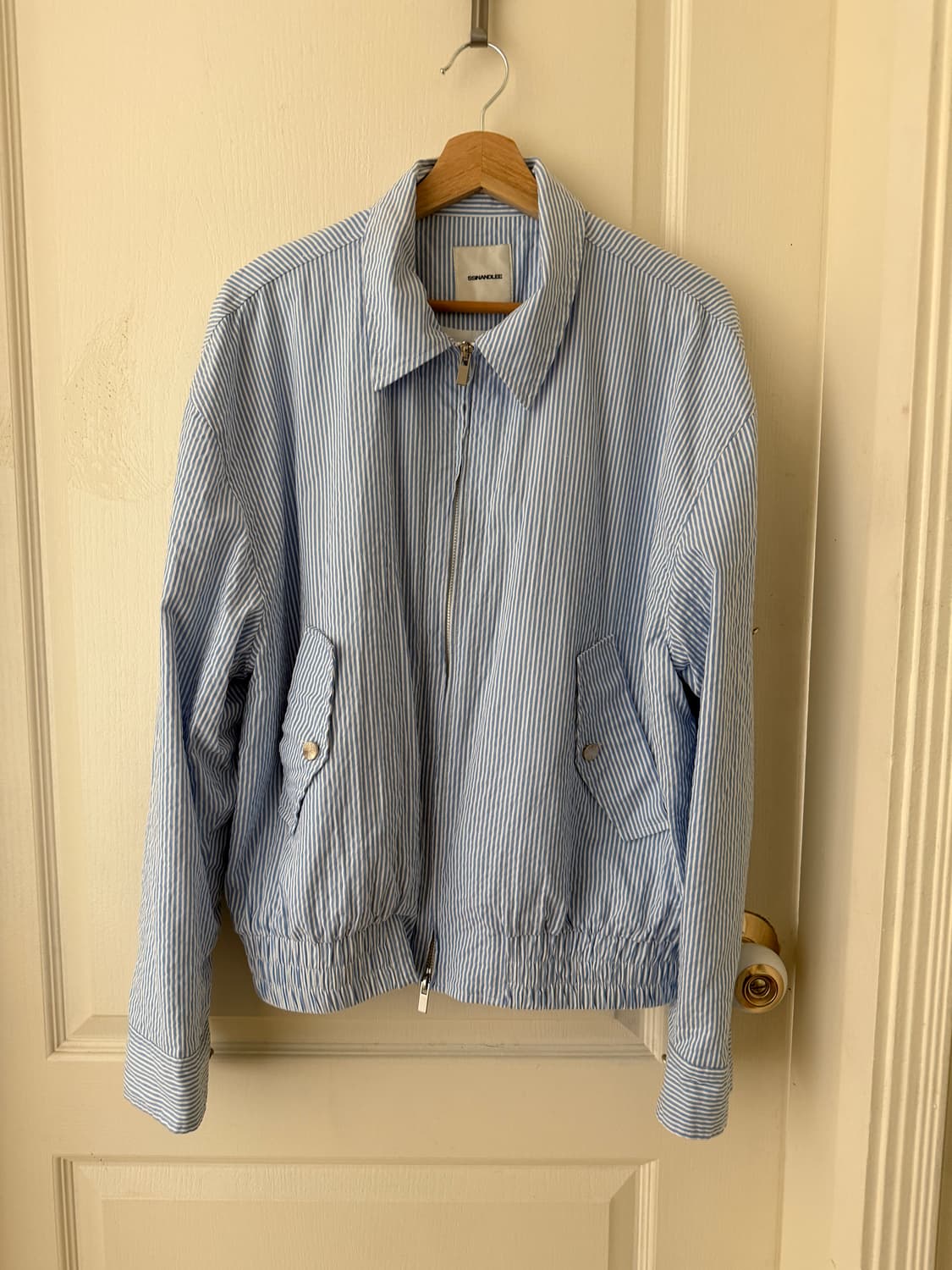 신앤리 크루징 스트라이프 해링턴 자켓 블루 L 상품이미지2