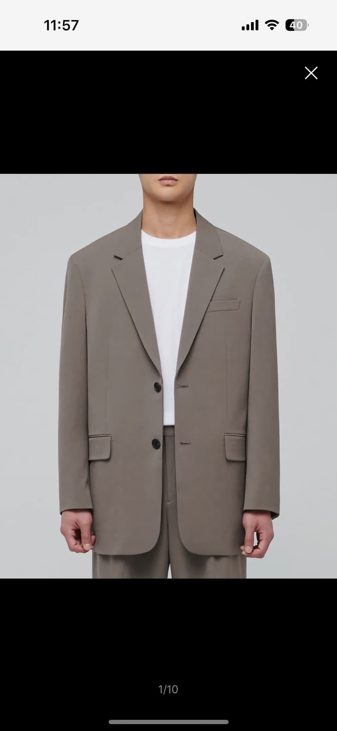 무신사 스탠다드 오버사이즈 블레이저 더스티베이지 M 상품이미지1