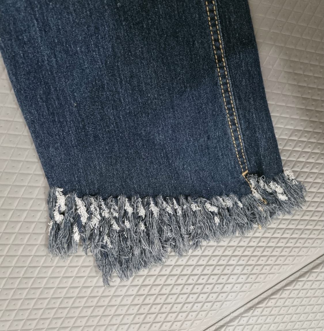 밑단컷팅 데님 팬츠(L) 상품이미지5