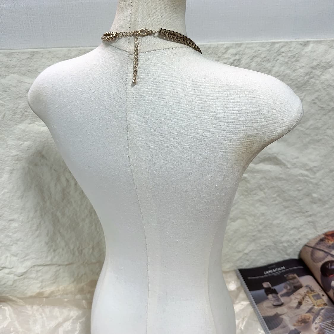 빈티지 ocean love 블루 오리엔탈 박스체인 목걸이 상품이미지3