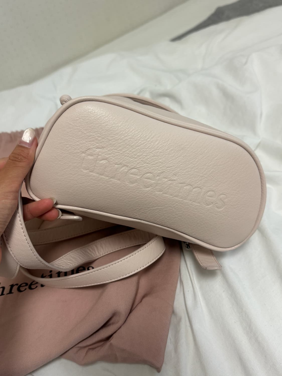 쓰리타임즈 아콘 퀼팅 백팩 핑크 상품이미지2