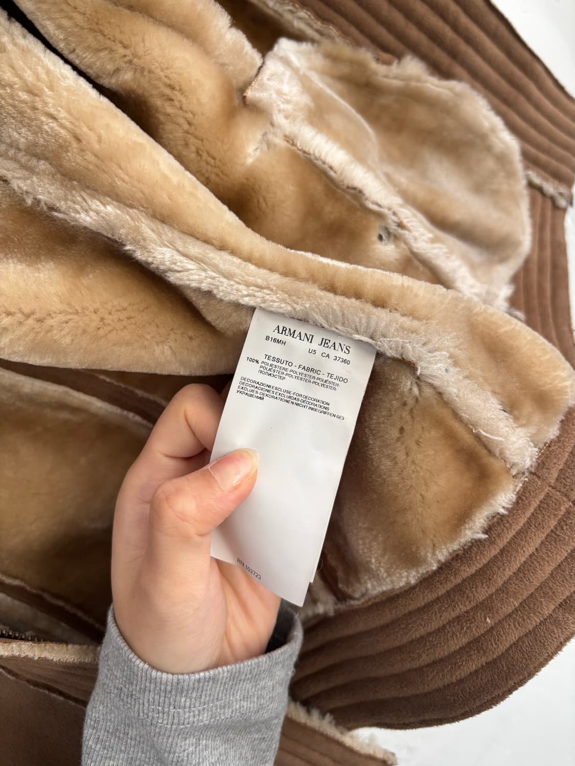 Armani 아르마니 진스 스웨이드 시어링 자켓 상품이미지9