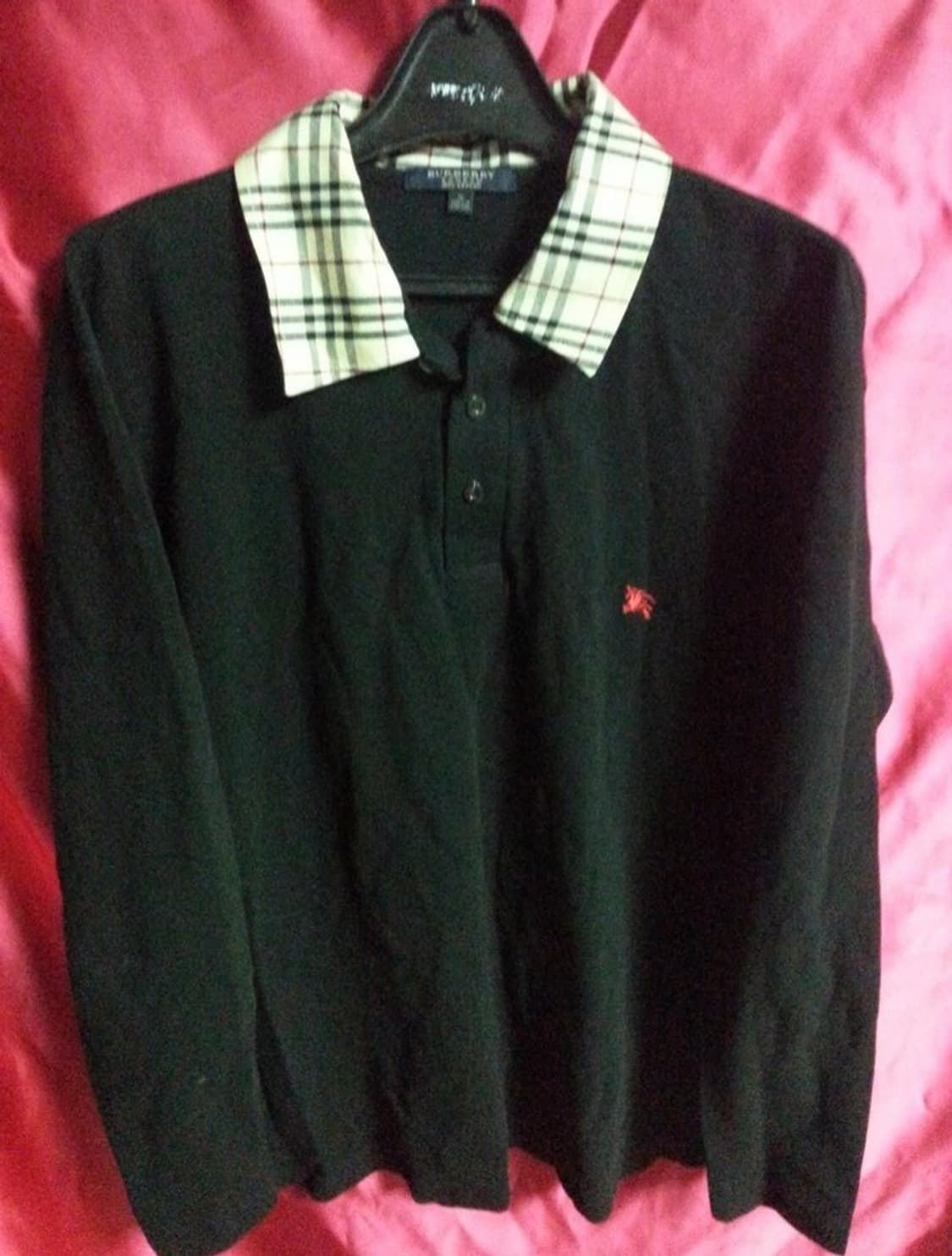 버버리 카라넥 긴팔 티셔츠 S 95 상품이미지1