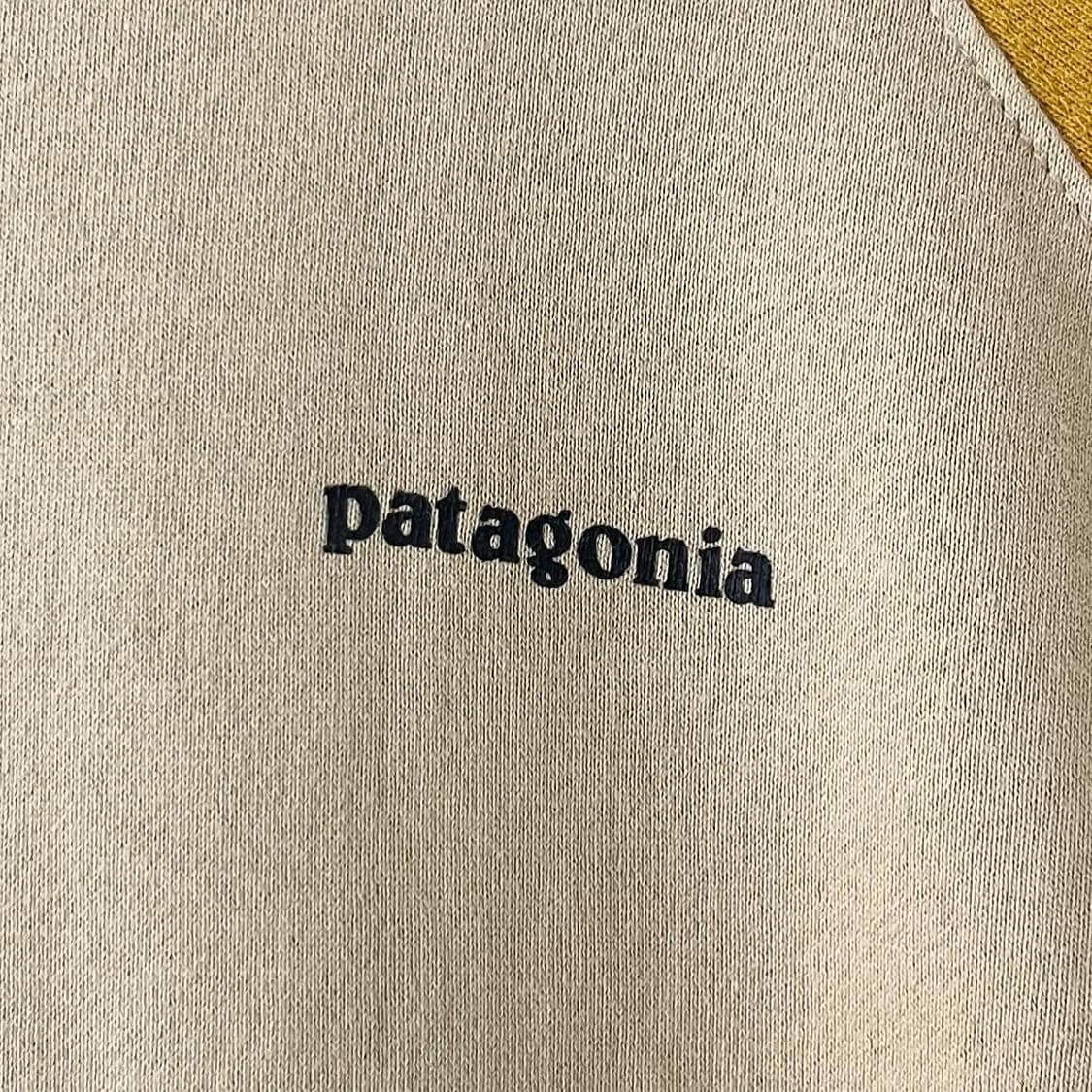 파타고니아 옐로우 백빅로고 라운드 맨투맨 상품이미지4