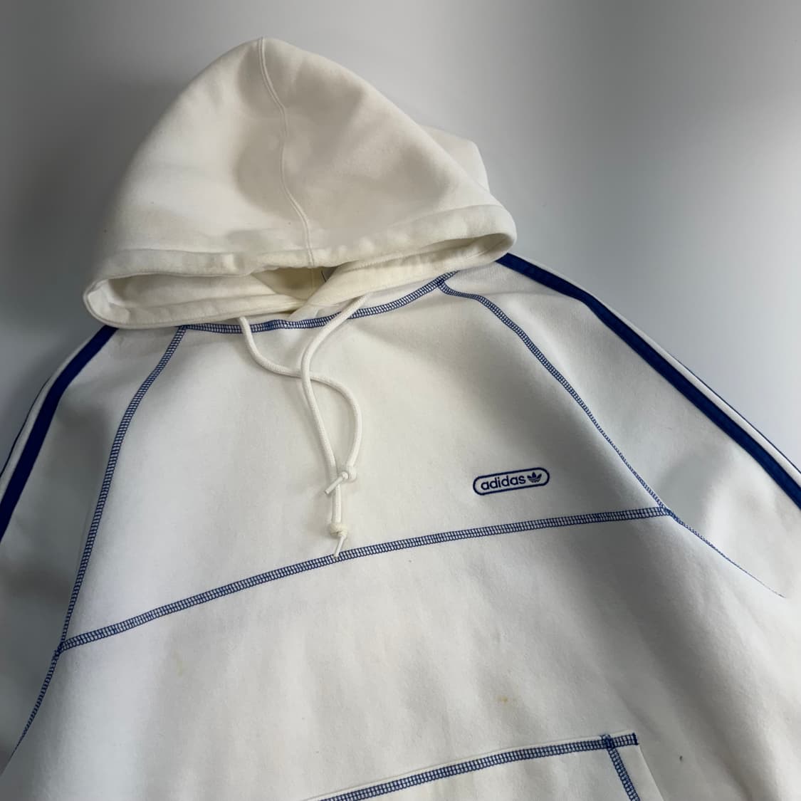 Adidas 아디다스 블루 포인트 화이트 후드티 상품이미지4