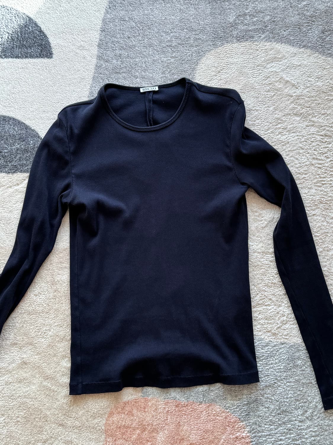 (S) 25SS 렉토 로고 립 저지 롱슬리브 네이비 상품이미지1