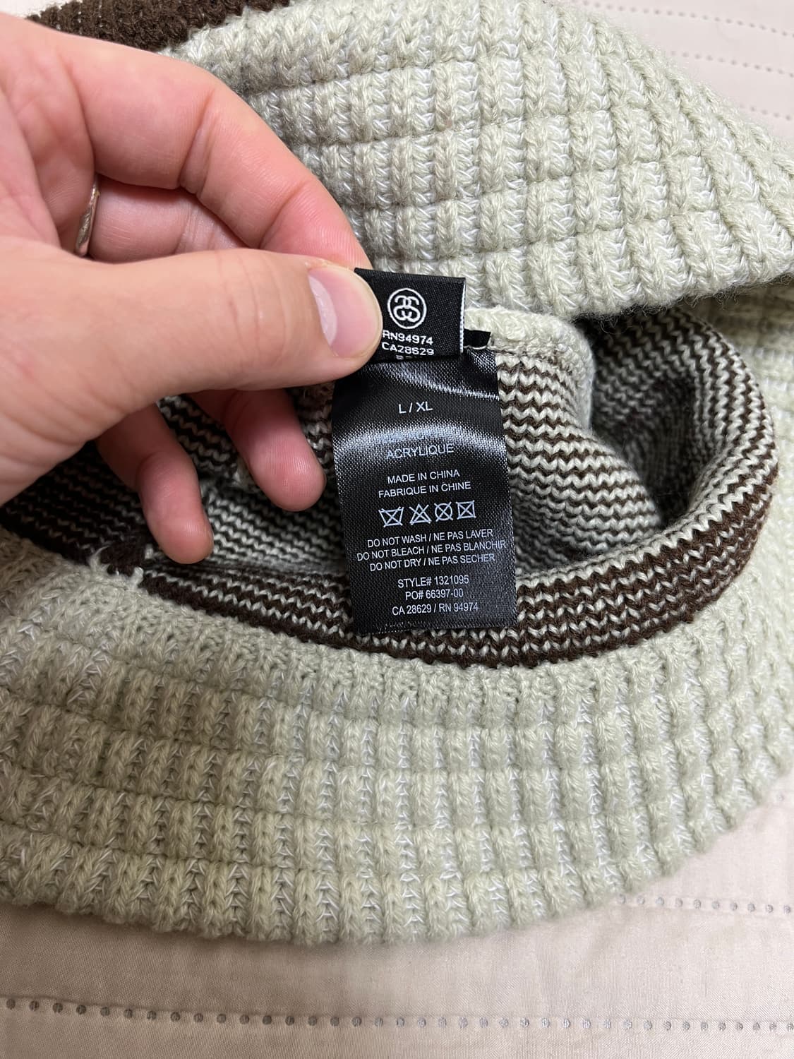 [L/XL] 스투시 자카드 니트 버킷햇 상품이미지3