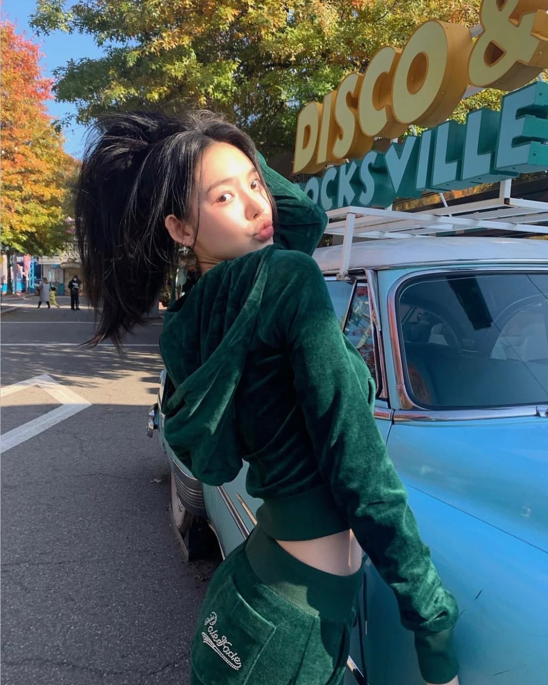 페일제이드 Y2K Velour Two Pieces Green 상품이미지1