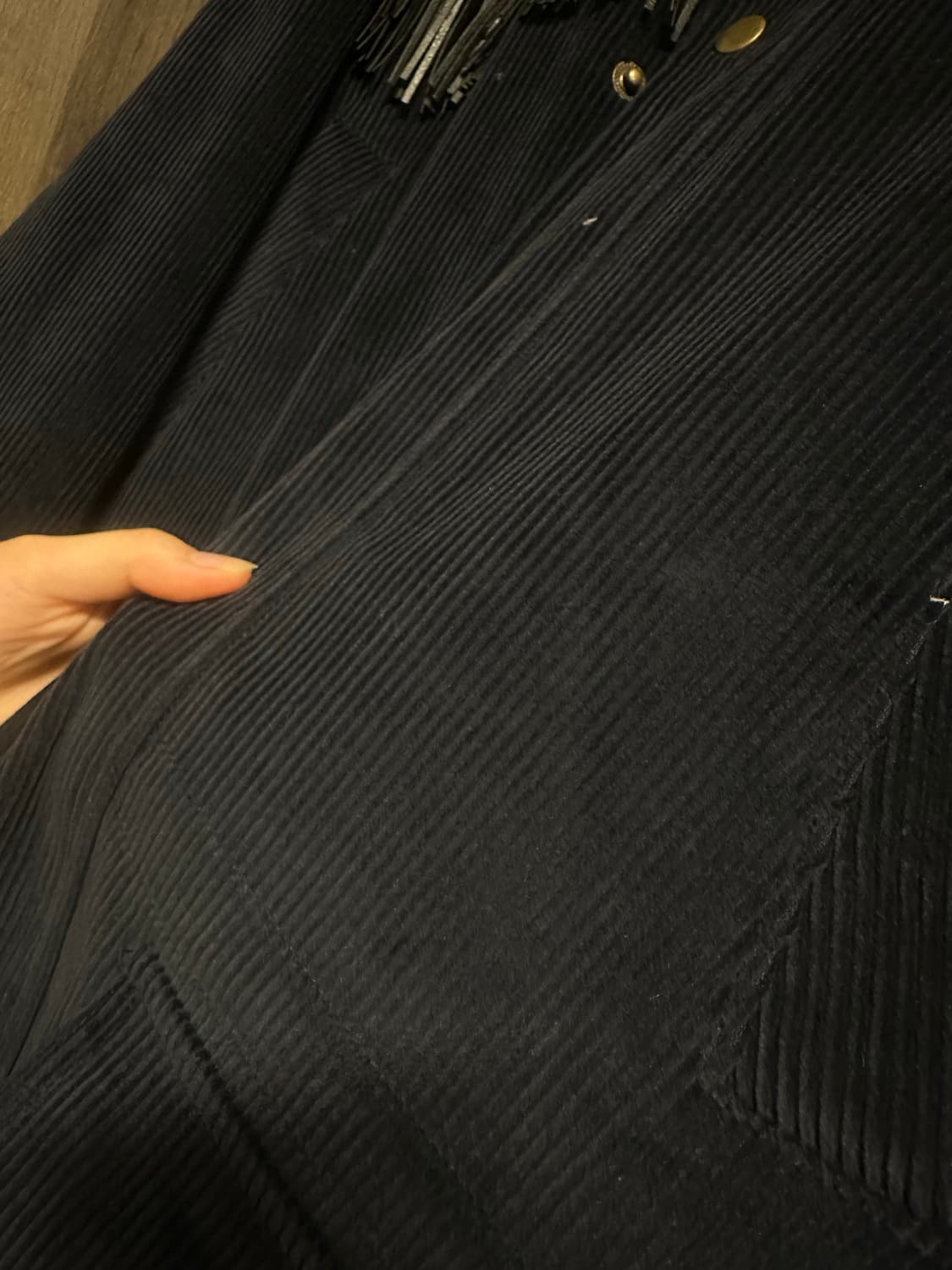 3CE 스타일난다 지브라 프린지 배색 리버시블 자켓 (미착용, 택有) 상품이미지3