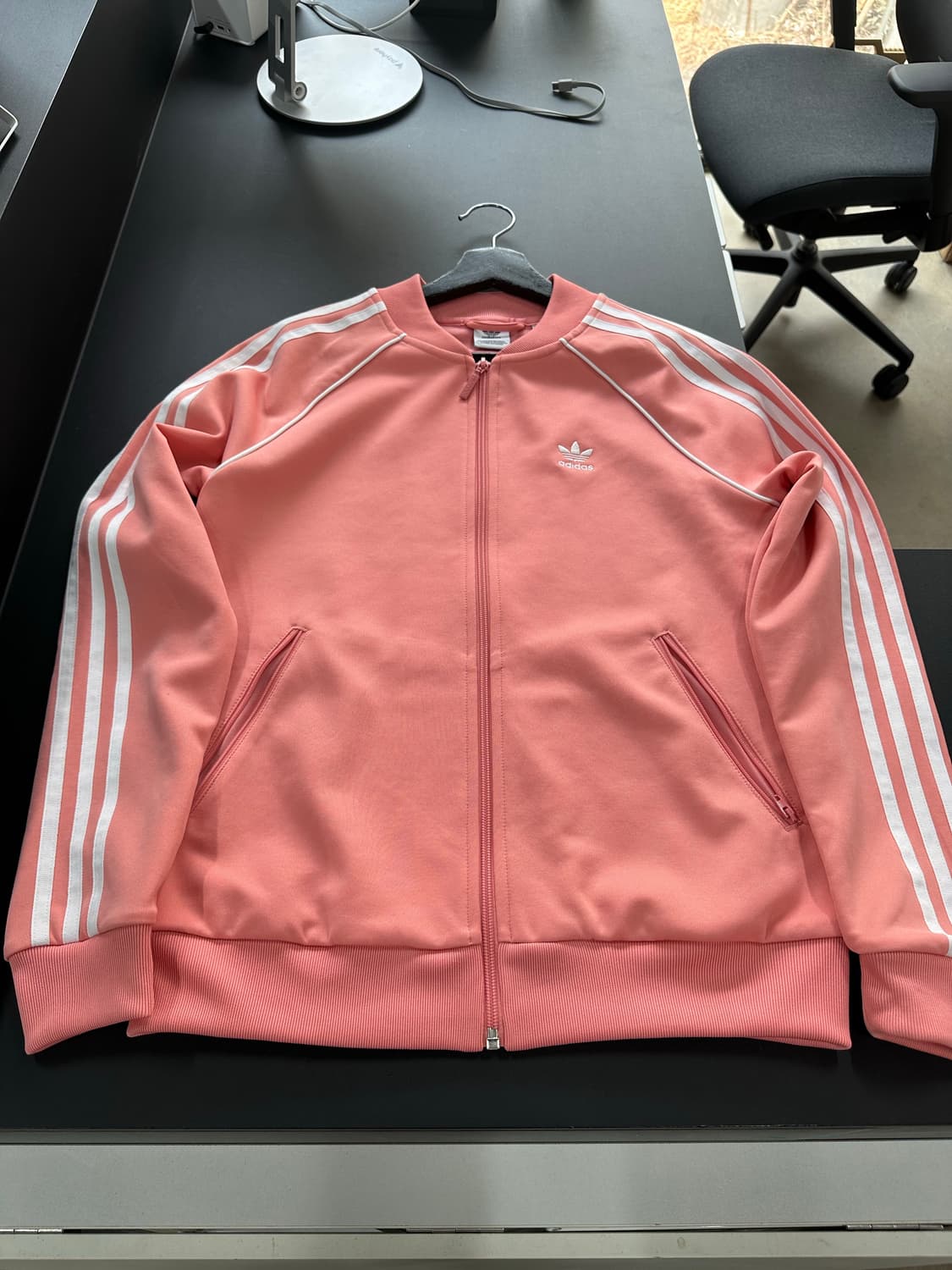 아디다스 슈퍼스타 트랙탑 져지 살몬핑크 상품이미지4