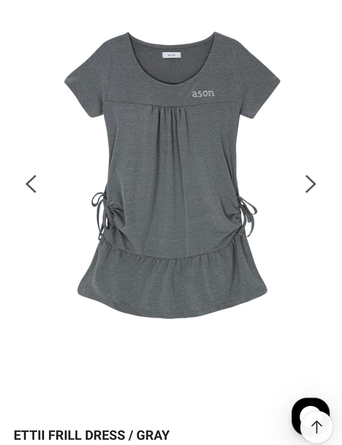 애즈온 ETTII FRILL DRESS / 블랙 상품이미지3