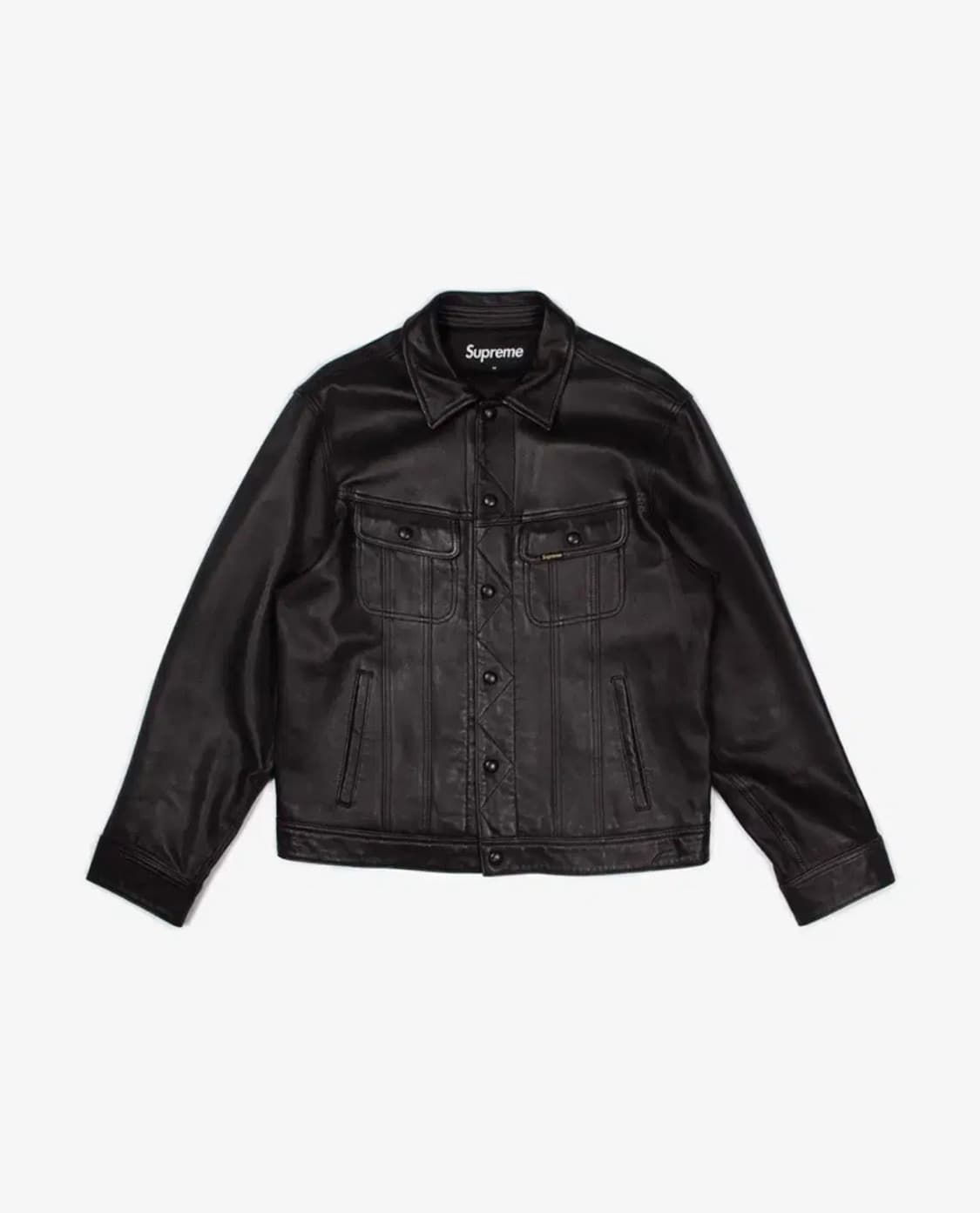 슈프림 18fw 레더 트러커자켓 m 상품이미지1