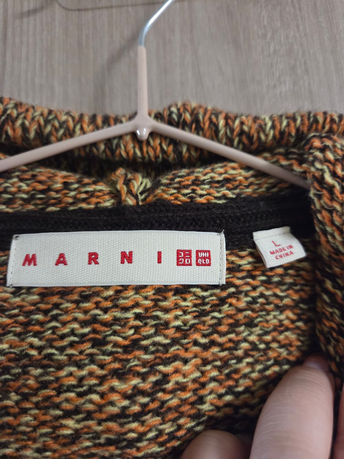 마르니×유니클로 콜라보 니트 후드 집업 L 상품이미지3