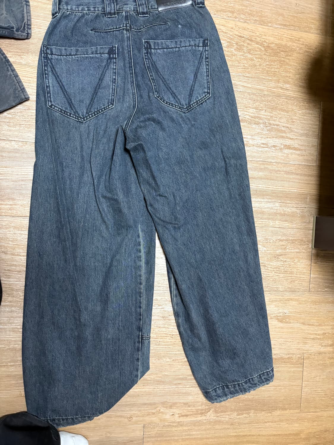 본바트 v스티치 와이드진 (오일인디고) 상품이미지2