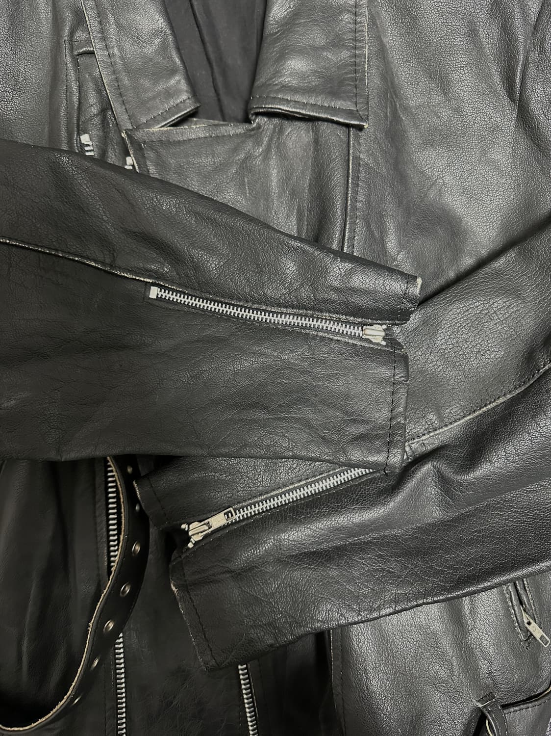 빈티지 소가죽 라이더 자켓 상품이미지5