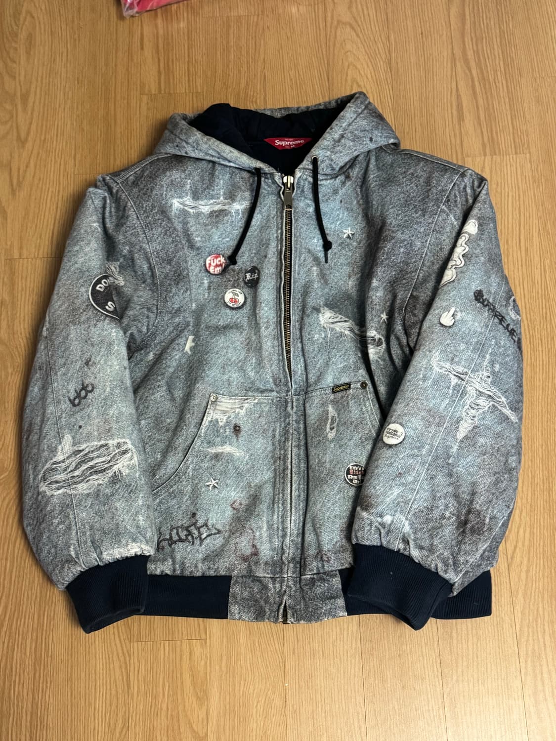 슈프림 HJR 트롱프 뢰유 후드 워크 자켓 블루 - 24FW 상품이미지2