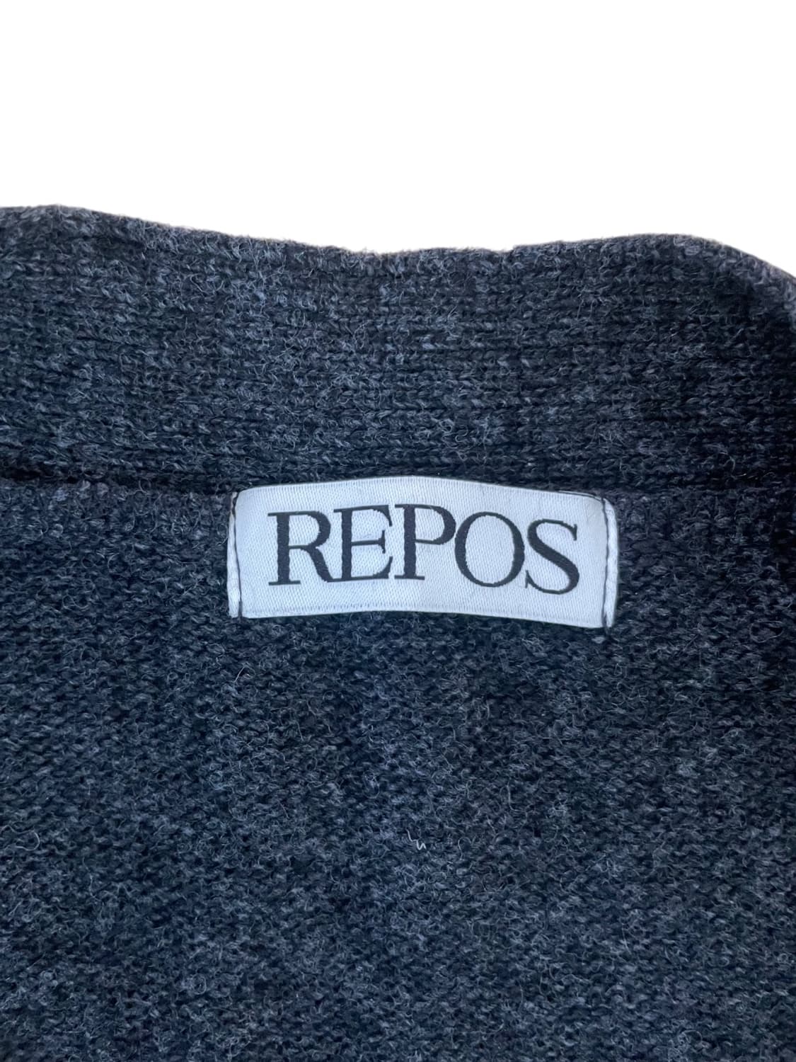 리포스 볼드 숄 가디건 차콜 상품이미지3