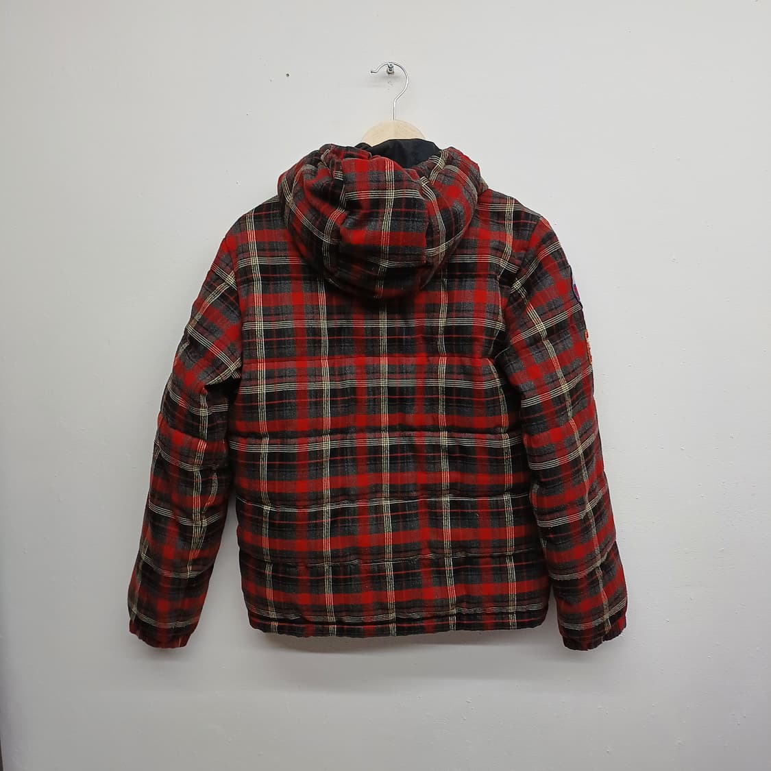 폴햄 팀스 레드 체크 후드 패딩 자켓 95 상품이미지2