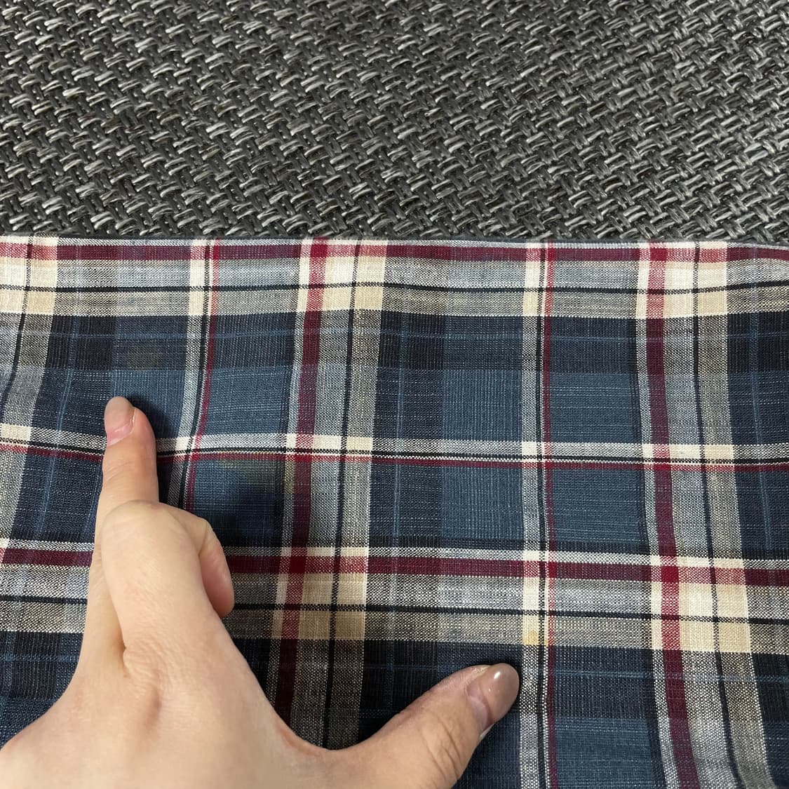 시리즈 네이비 레드 체크 패턴 긴팔 셔츠 105 상품이미지7