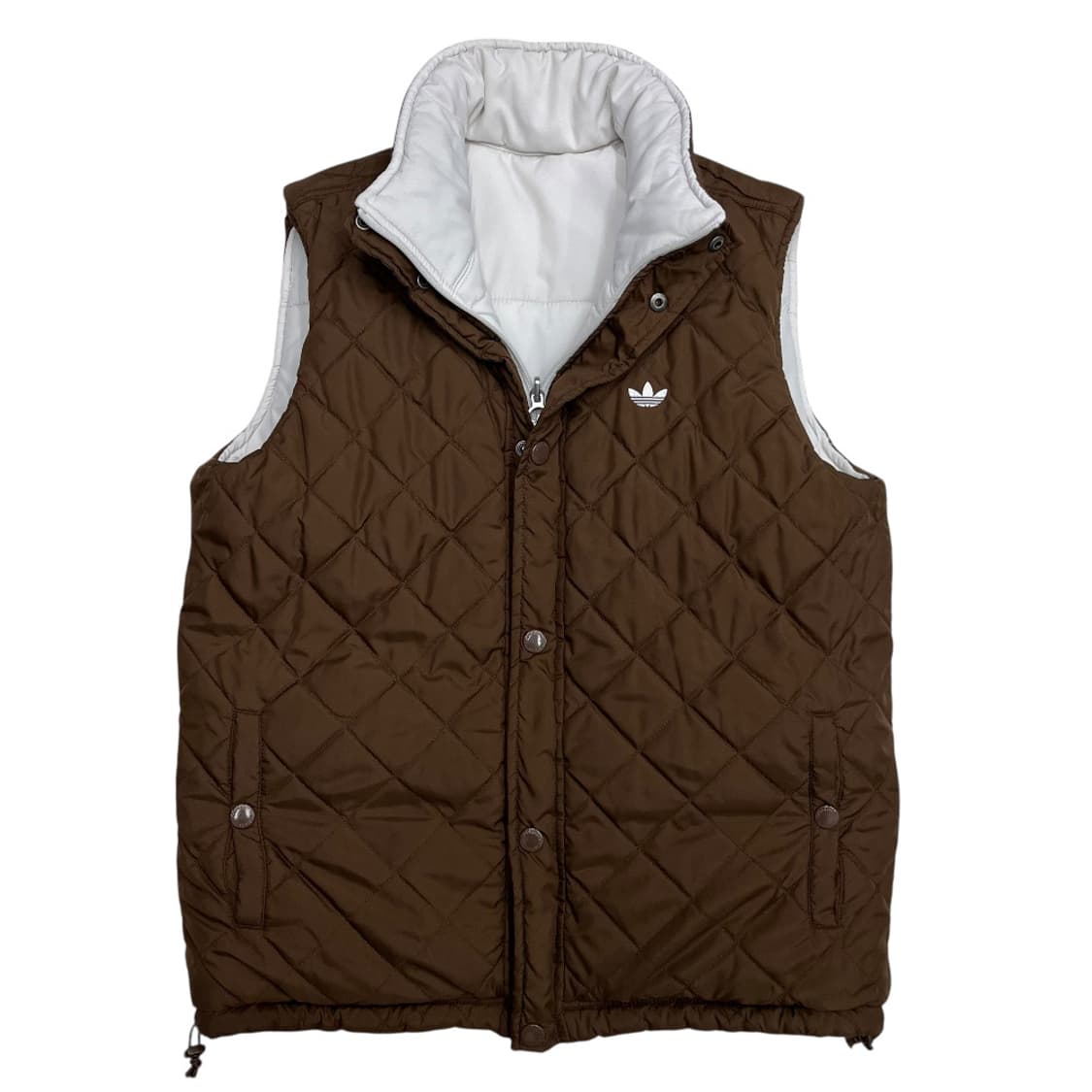 아디다스 화이트 브라운 리버시블 패딩조끼 100 상품이미지6