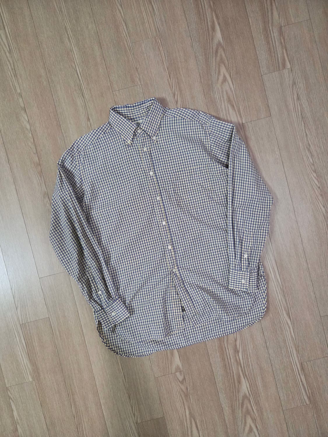 유니온 메이드 옐로우 체크 버튼 다운 셔츠 상품이미지3