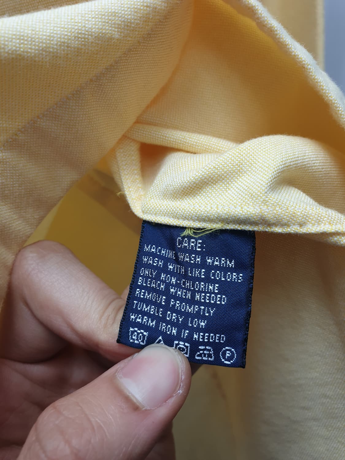 폴로 랄프로렌 옐로우 긴팔 셔츠 슬림핏 2 상품이미지4