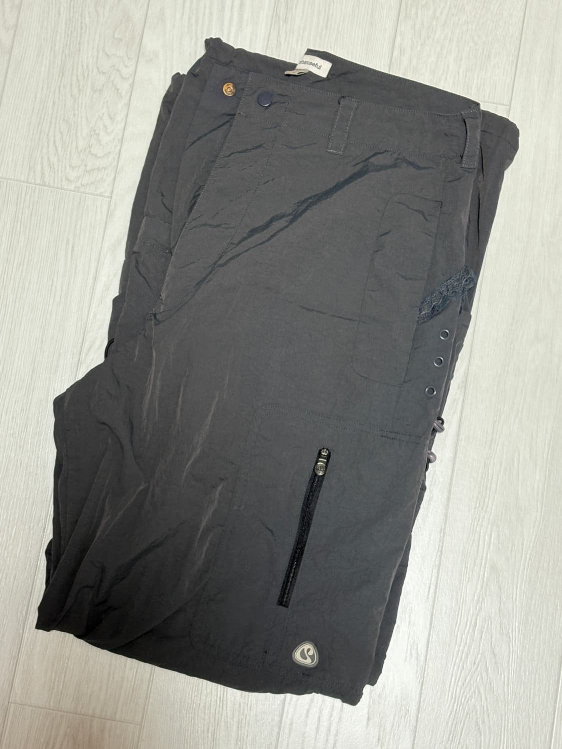 suu 코이세이오 레이스 스트링 팬츠 그레이 상품이미지2