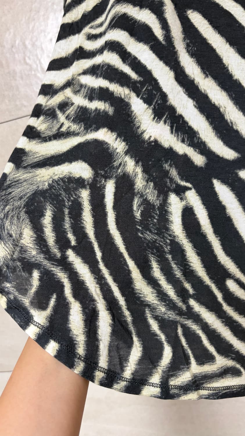 Vintage Zebra layered top 상품이미지3
