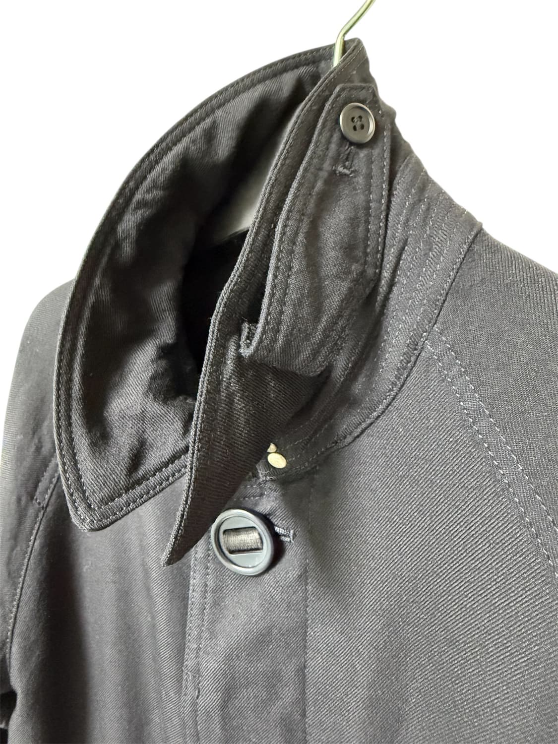 꼼데가르송 옴므 하이넥 스트랩 버튼 코트 히든 플라켓 상품이미지4