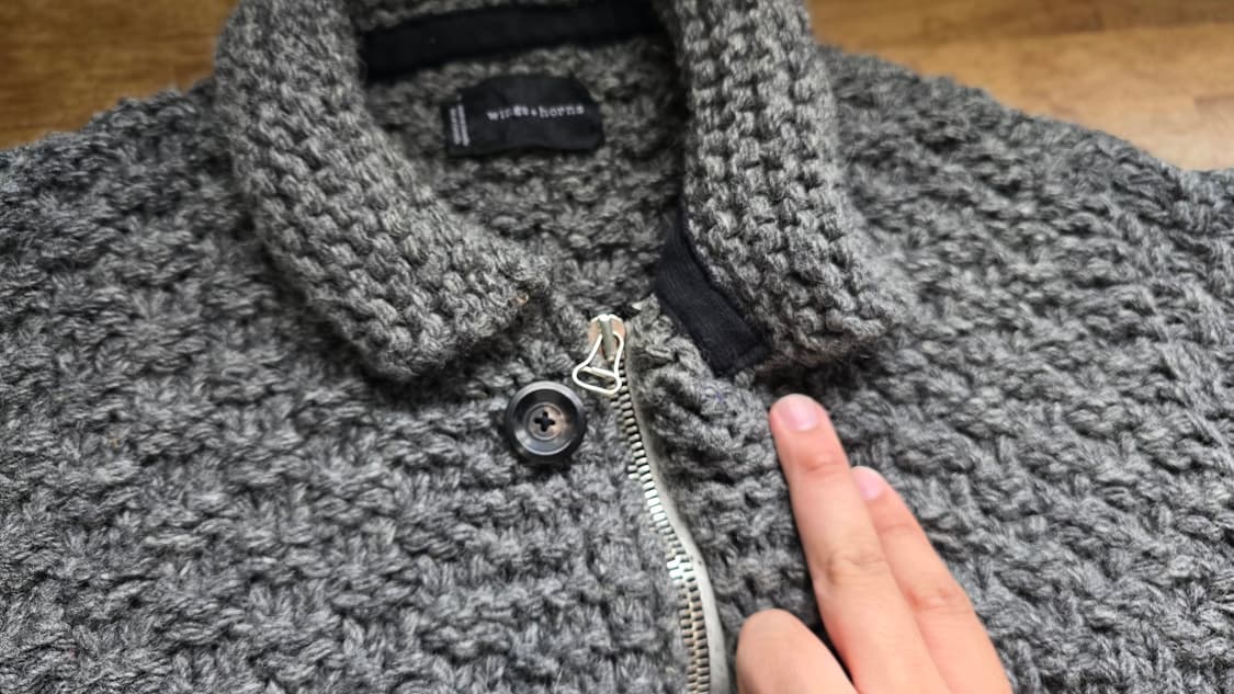 WINGS+HORNS 헤비 니트 RIRI 리리 지퍼  CANADA 상품이미지6