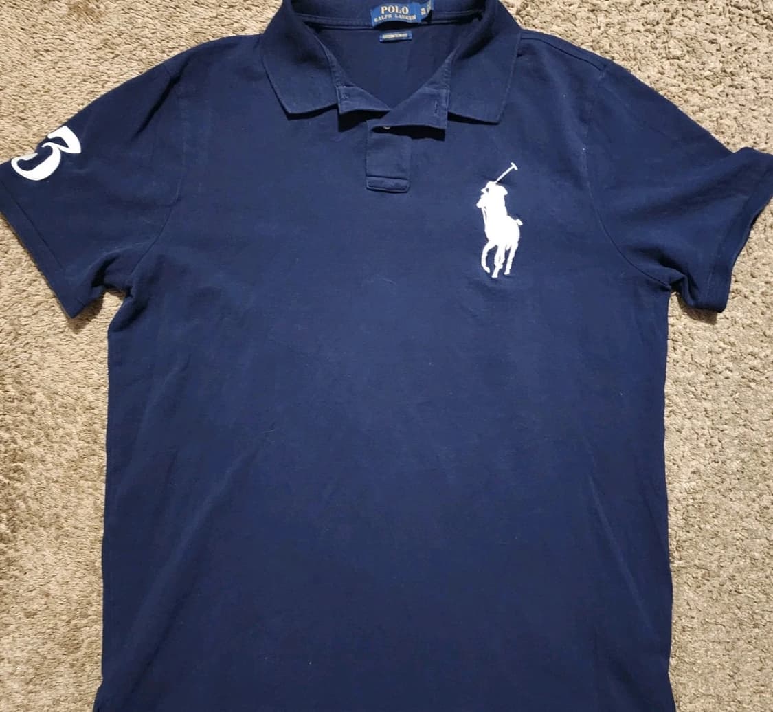 폴로 랄프로렌 빅포니 카라티 네이비 화이트 상품이미지1