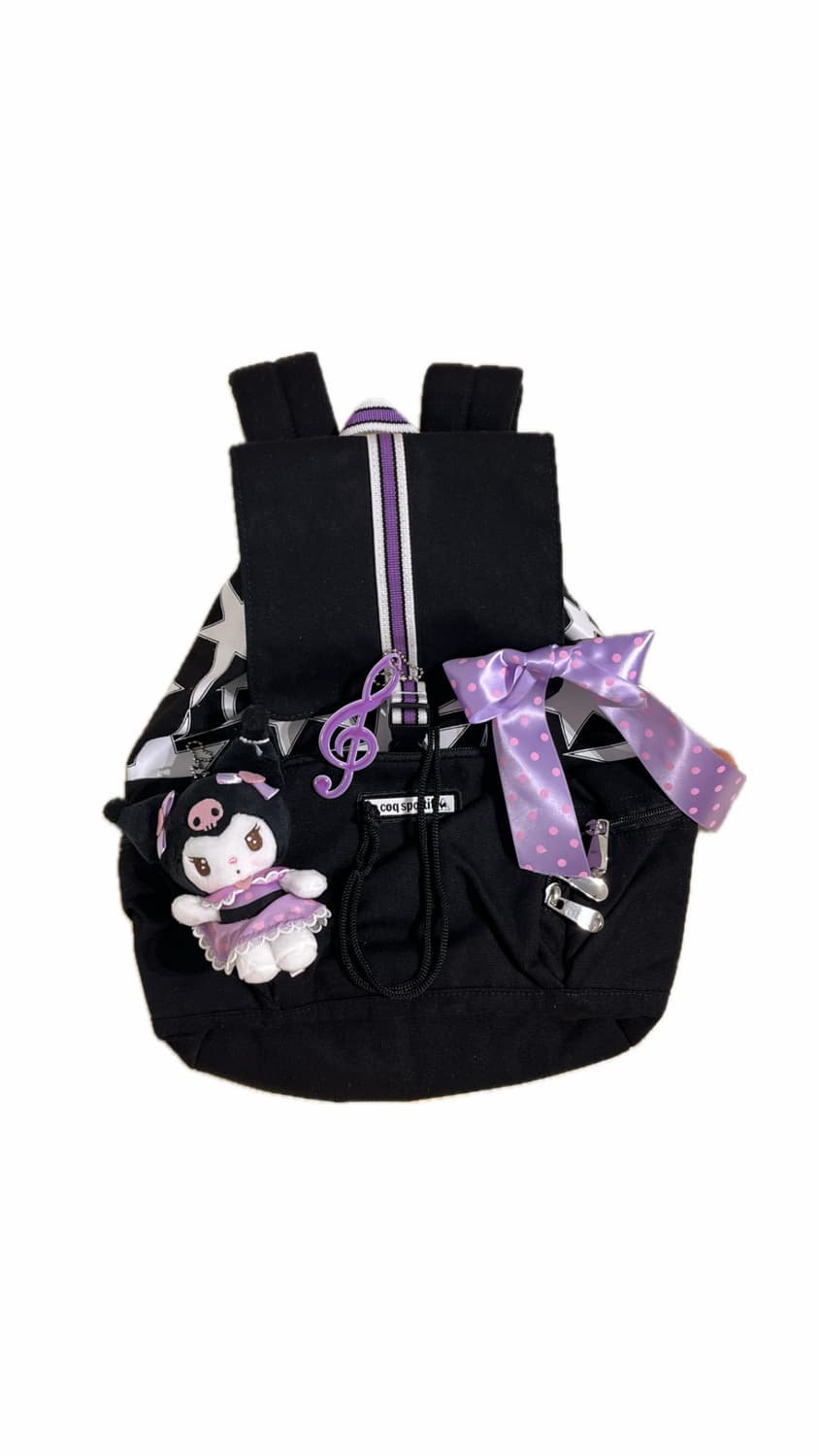 쿠로미깔 별무늬 백팩 ⭐️ 상품이미지1