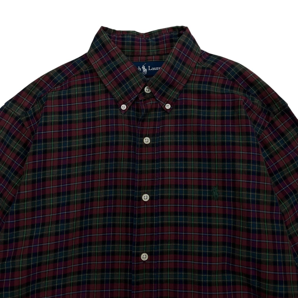 폴로 랄프로렌 딥그린포니 그린 타탄체크 셔츠 M 상품이미지4
