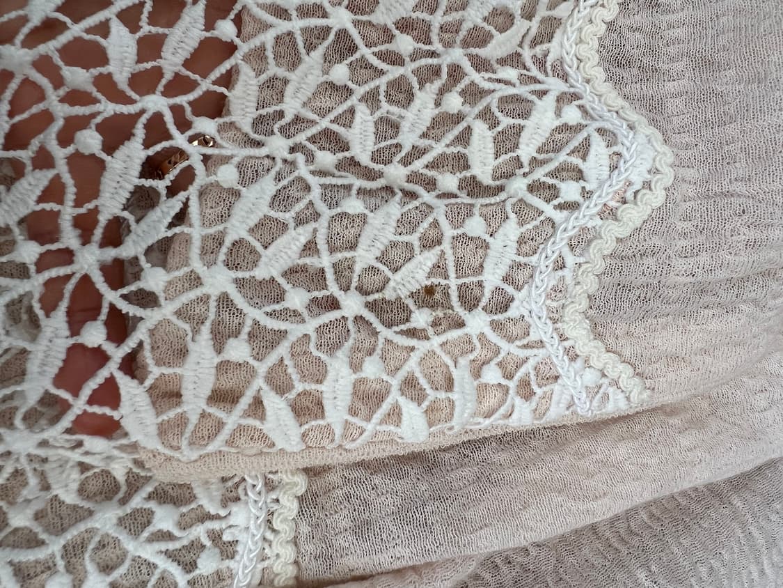 시스템 여성 피치핑크 자수가디건 코튼가디건  상품이미지10