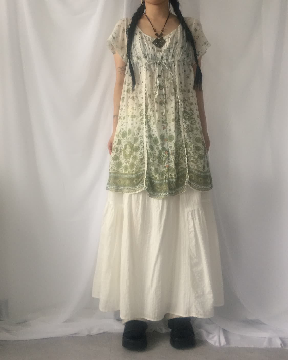 Niko and… pattern patch white skirt 상품이미지7
