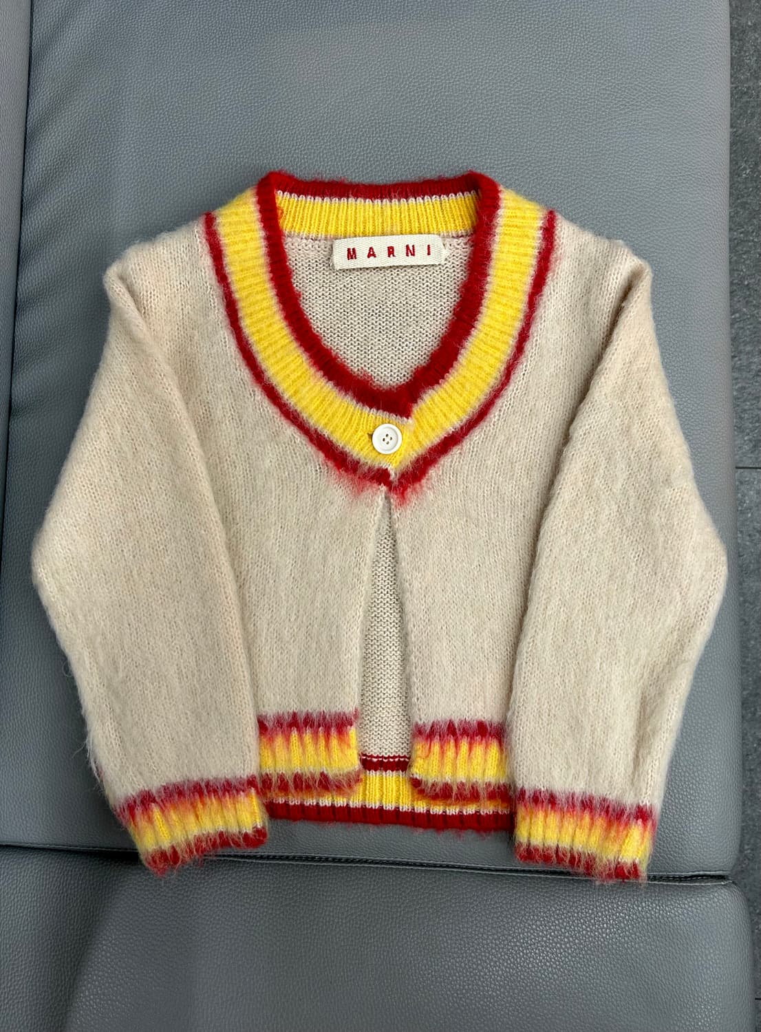 마르니 스트라이프 트리밍 모헤어 블렌드 크롭 가디건(40) 상품이미지4