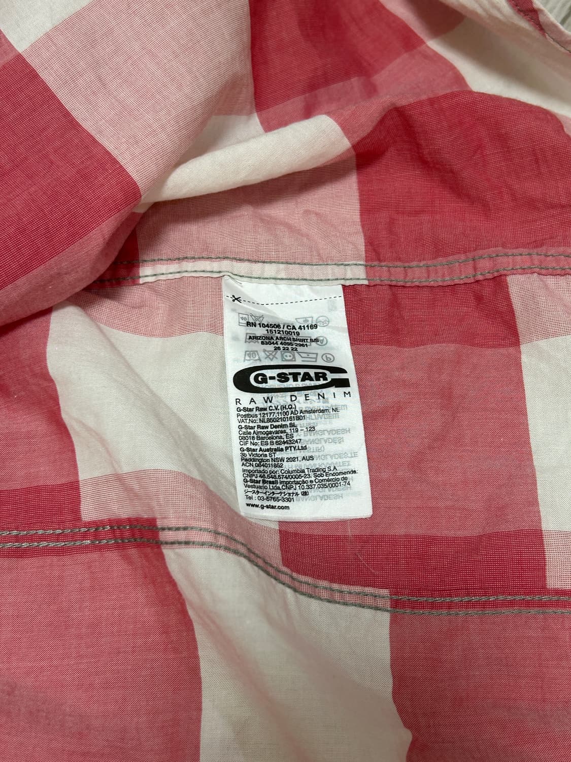 G star raw 체크 반소매 셔츠 상품이미지3