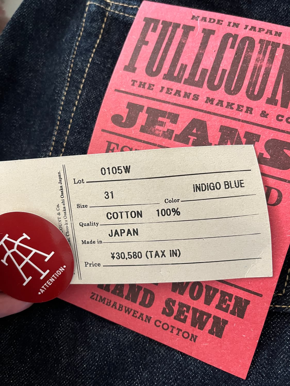 풀카운트 0105w 31 상품이미지3