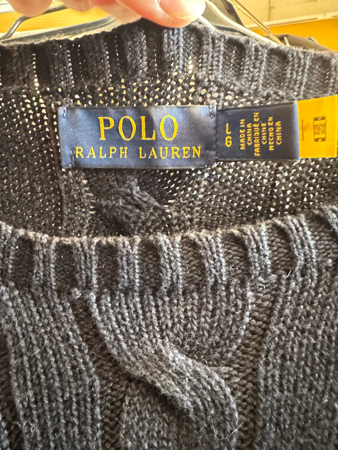 폴로 네이비 케이블 니트 상품이미지3