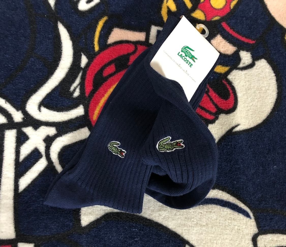라코스테(LACOSTE) 올드양말/골지양말/네이비 상품이미지7