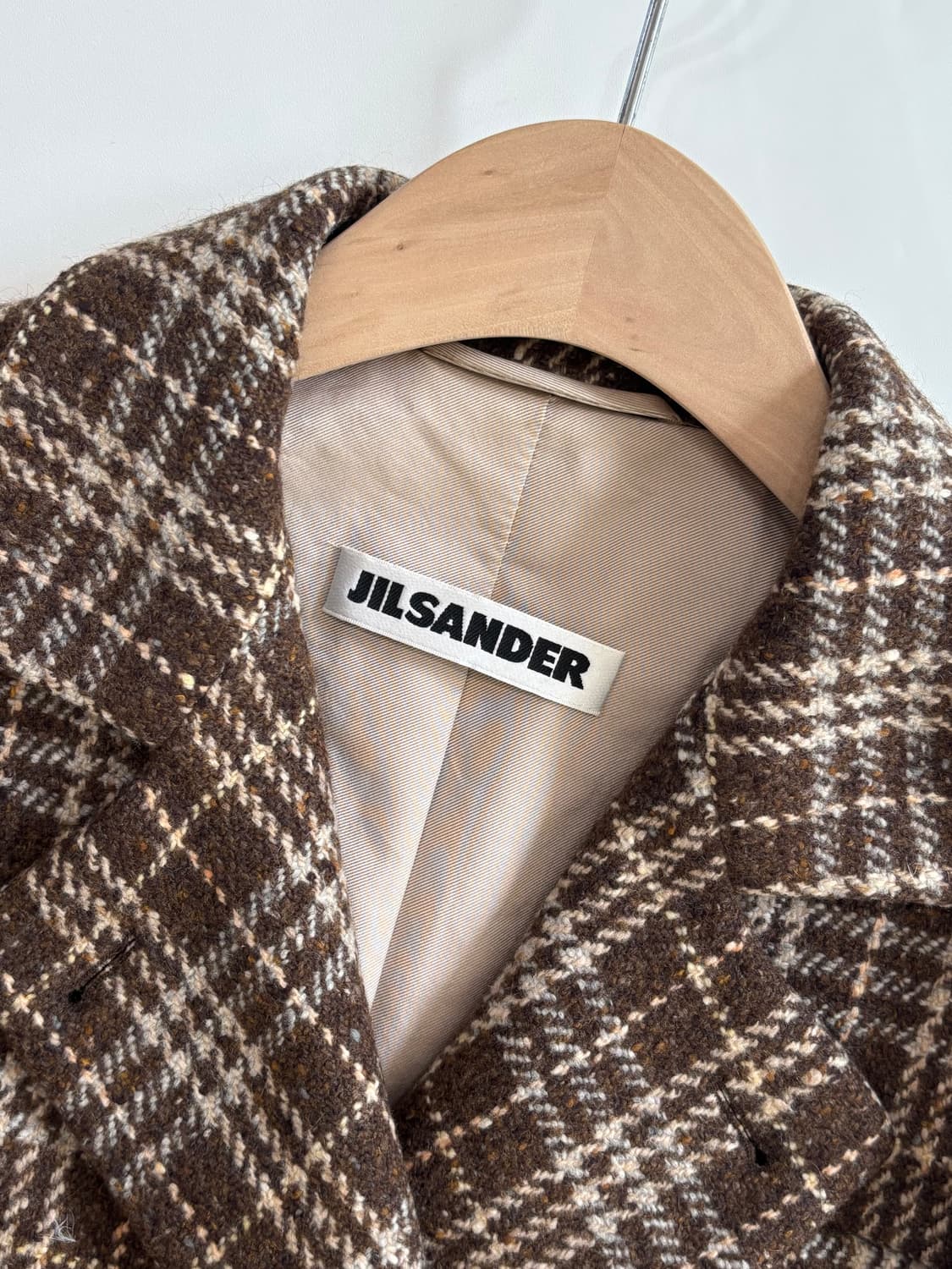 Jil Sander 질샌더 브라운 체크 더블 울 블레이저 상품이미지8