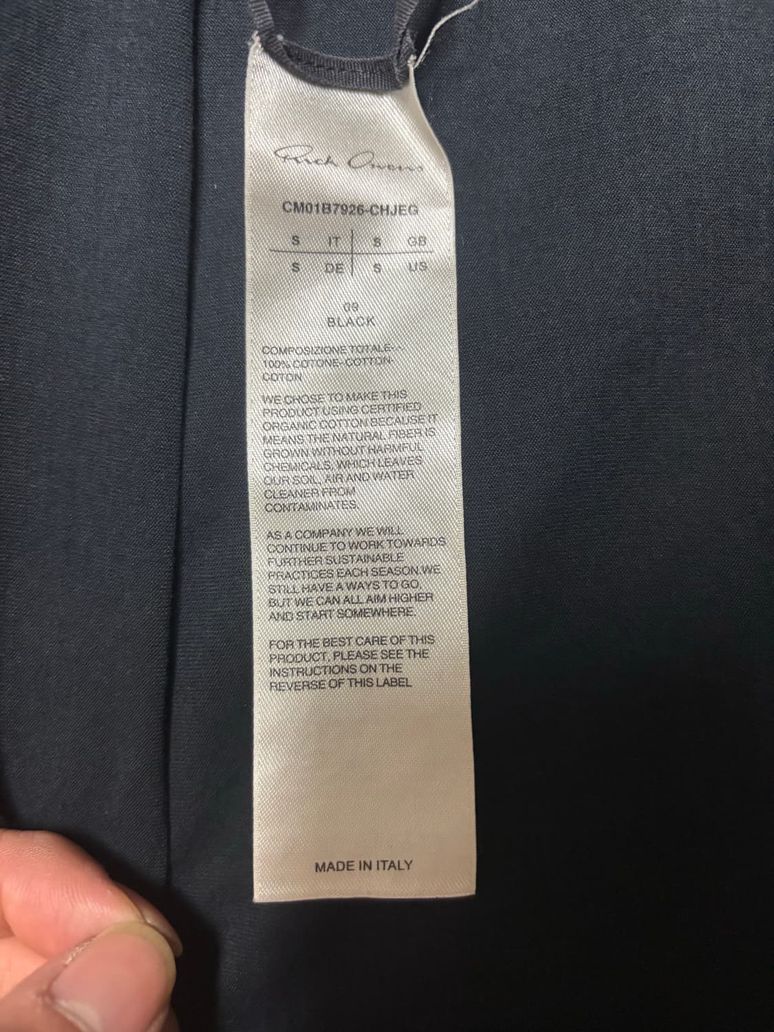 [정품] 릭오웬스 x 챔피온 펜타그램 로고 반팔 티셔츠 블랙 S 상품이미지5