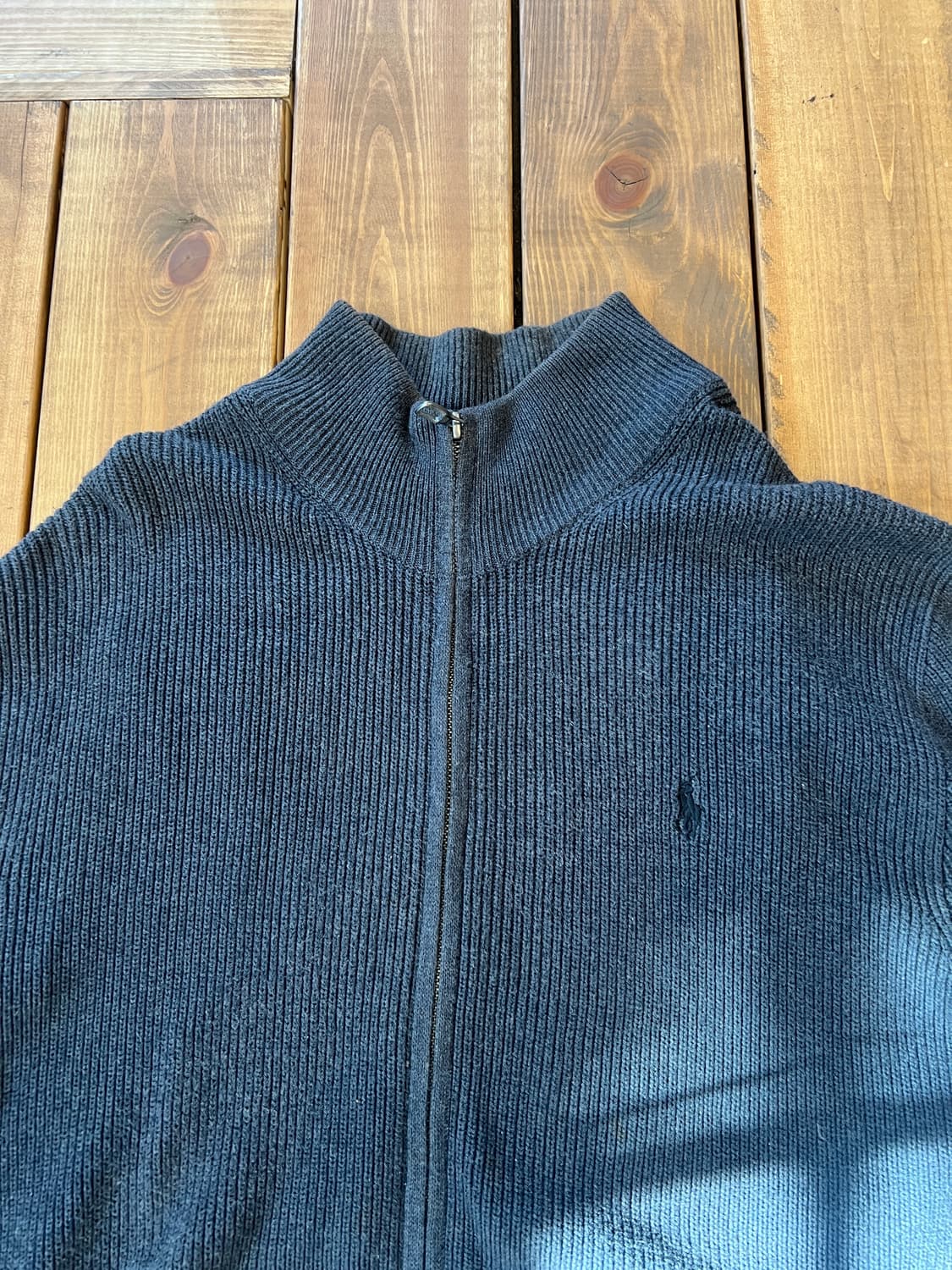 폴로 차콜 니트 집업 상품이미지8