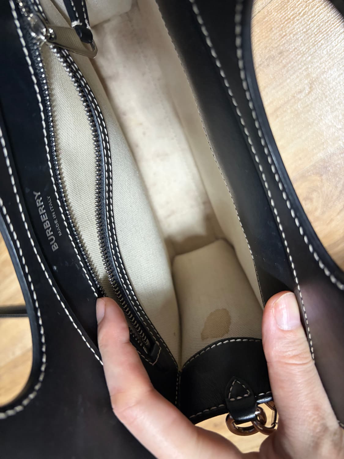 버버리 체크 캔바스 포켓 백 미니 상품이미지4