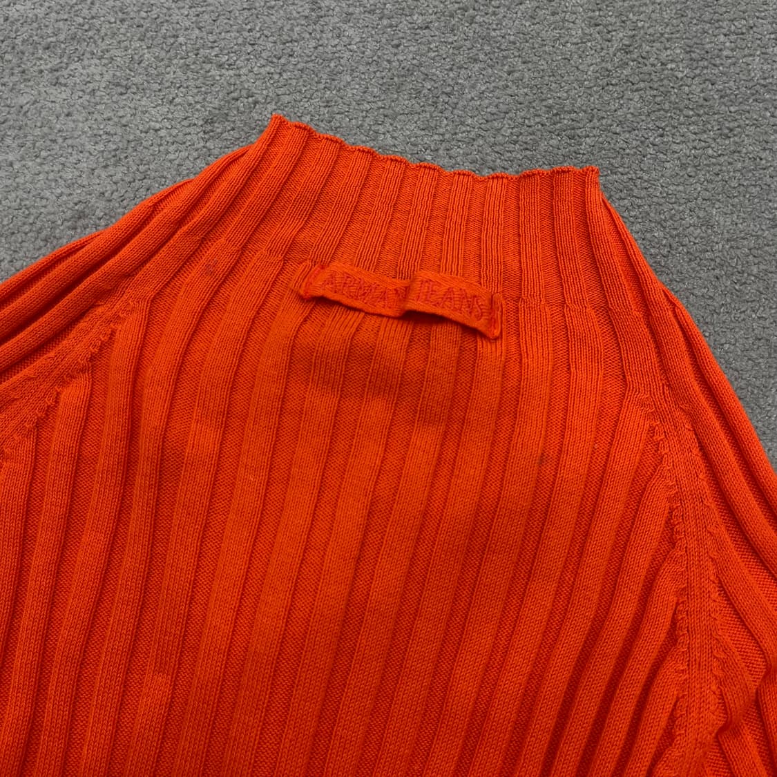 90 AJ Armani Jeans 오렌지색 니트 가디건 상품이미지4